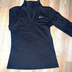 black nike dri fit quarter zip